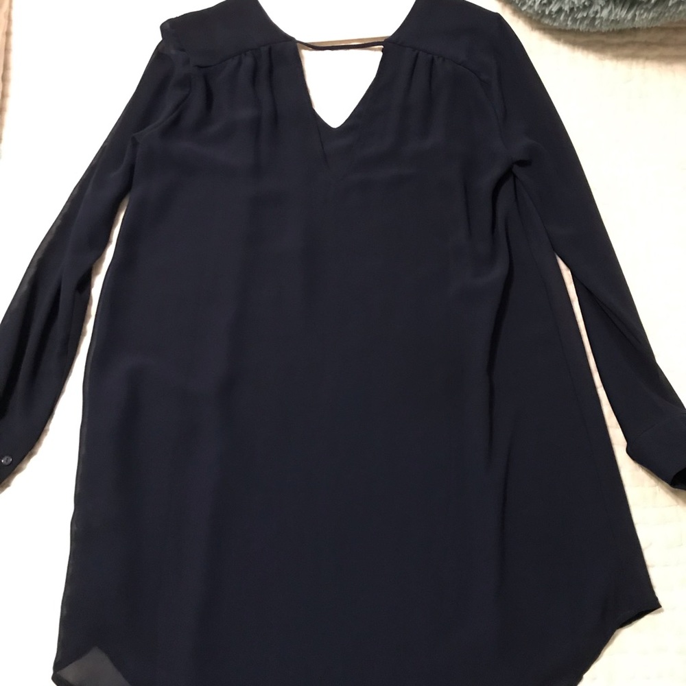 dark blue dress